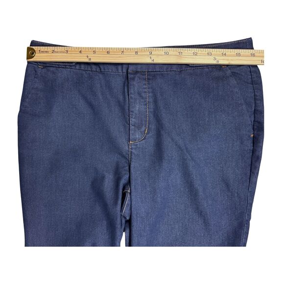 Chico’s Womens Jeans Platinum Trouser Dark Wash Mid Rise Flared Sz .5 Y2K - Picture 6 of 8